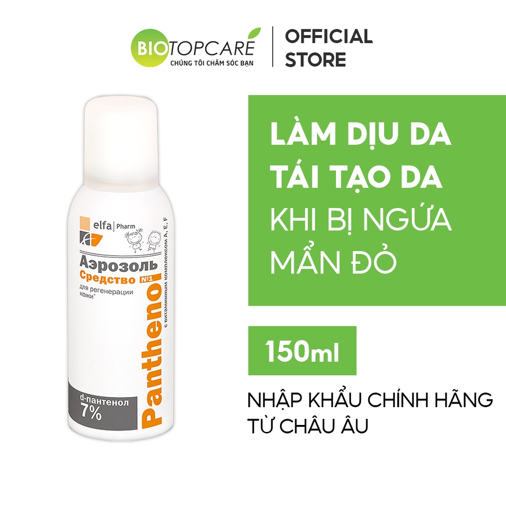 Xịt dưỡng làm dịu, tái tạo và làm mát da Panthenol 150ml - BioTopcare Official