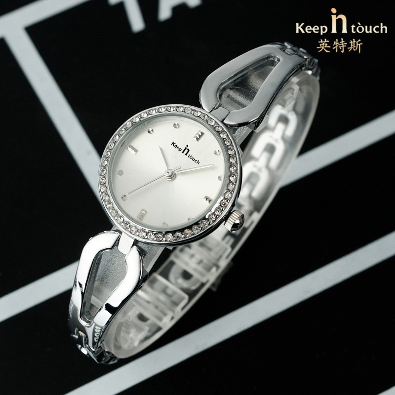 [ xả kho ] ĐỒNG HỒ NỮ KEEP IN TOUCH 8456 DÂY THÉP CAO CẤP, MẶT TRÒN ĐÍNH ĐÁ SANG TRỌNG, THANH LỊCH