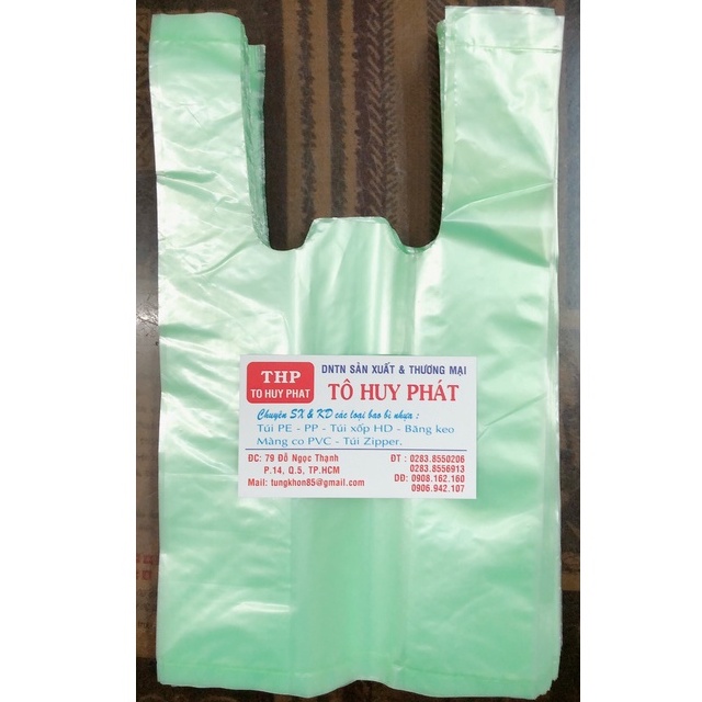 Túi Xốp Zin Size 15 (xanh lá, dày, loại tốt)
