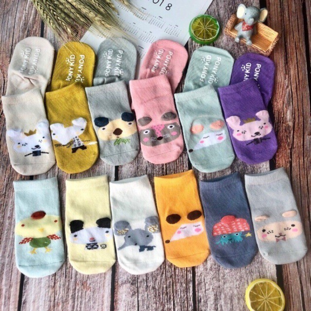 set 3 đôi tất poni kid cổ cao