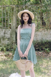 Đầm hoa nhí 2 dây xv