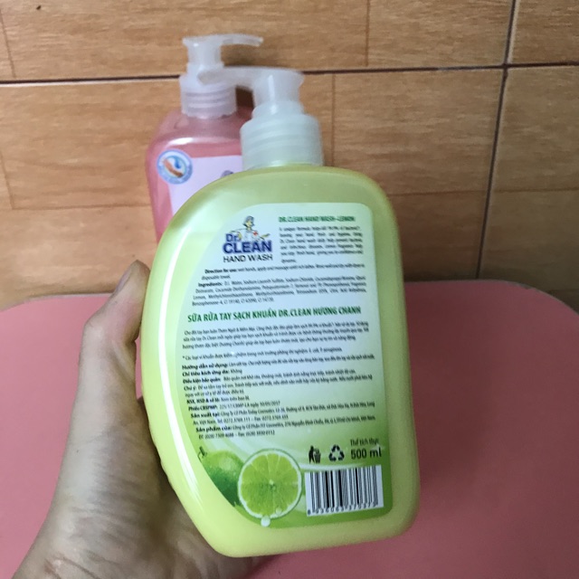 Nước rửa tay dr.clean 500ml mẫu mới