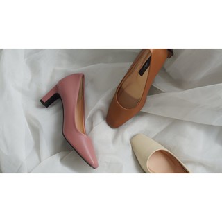 Giày cao gót mũi vuông đế vuông 5cm Daphne Block Heel
