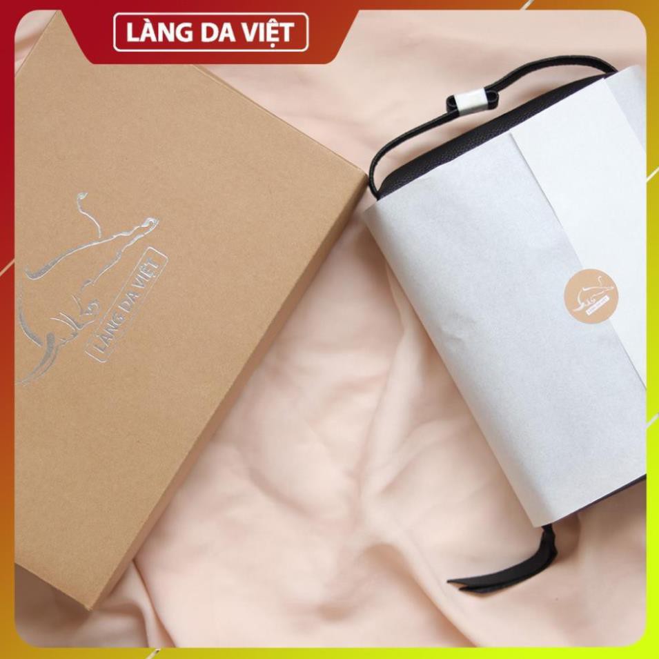 Túi CLUTCH NỮ cầm tay hàng hiệu đi dự tiệc sang trọng làm từ da cao cấp chính hãng Làng Da Việt màu nâu - TH1962