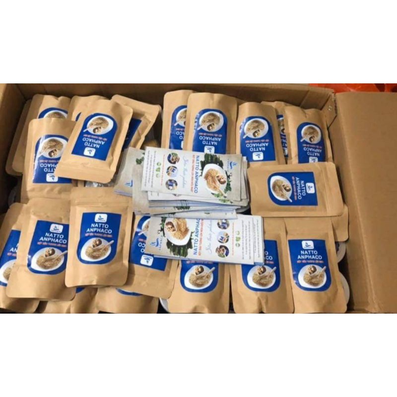 NATTO BỘT ĐẬU NÀNH LÊN MEN ANPHACO THỰC PHẨM CHAY NGỪA TÁO BÓN ĐỘT QUỴ HUYẾT ÁP MỠ MÁU