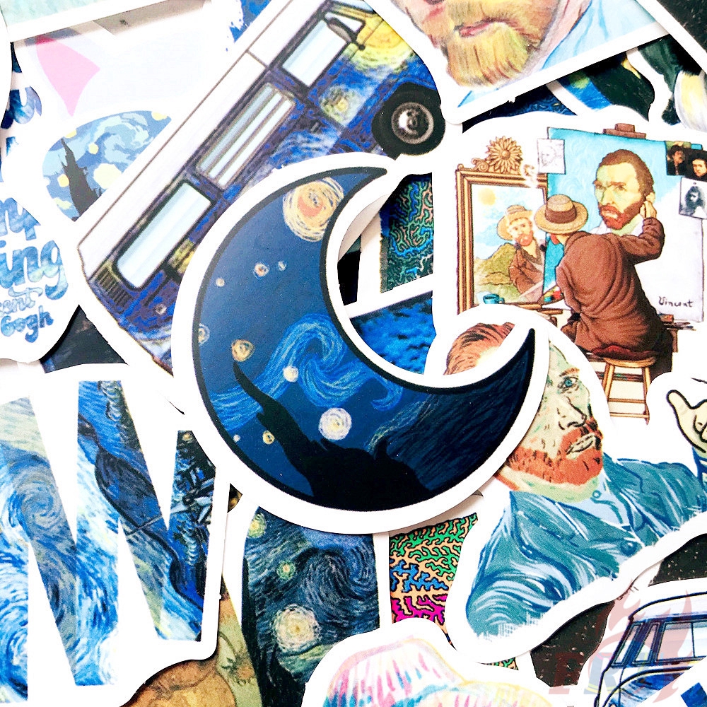 ❉ Vincent Willem van Gogh - Series 02 Stickers ❉ 50Pcs/Set DIY Fashion Decals Doodle Stickers
