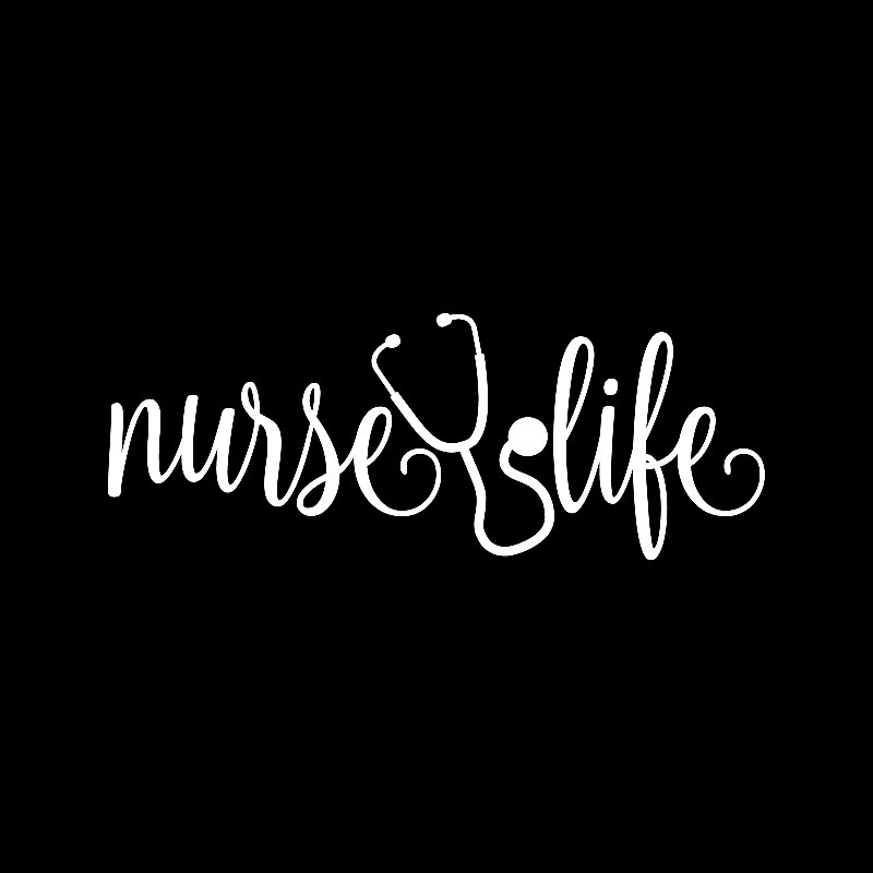 Decal dán trang trí xe hơi họa tiết Nurse Life Stethoscope bằng chất liệu Vinyl kích thước 14.8CM*5.5CM