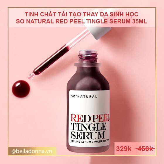 Tinh Chất Tái Tạo Thay Da Sinh Học So Natural Red Peel Tingle Serum Hàn Quốc