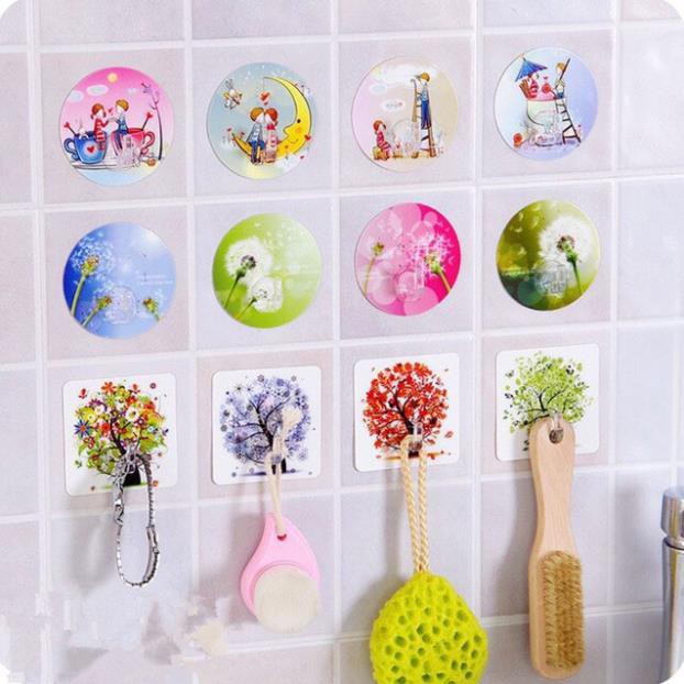 BỘ 10 MÓC TREO DÁN TƯỜNG 3D SIÊU CHẮC CHẮN