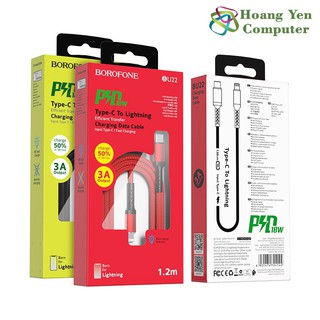 CÁP SẠC TYPE-C TO LIGHTNING BOROFONE BU22