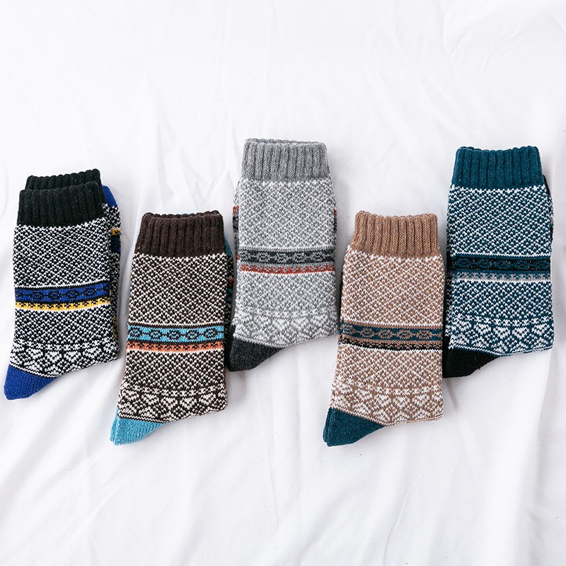 Tất thổ cẩm cao cổ nam nữ phong cách vintage