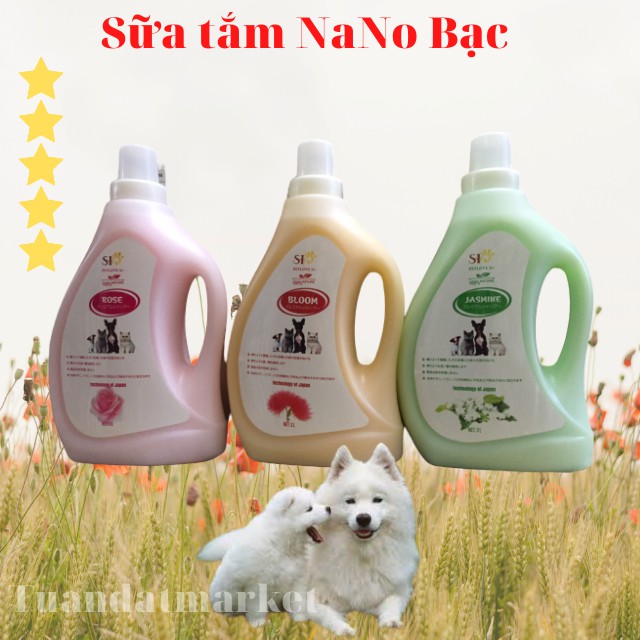Sữa Tắm Chó Mèo, Sữa Tắm Cho Thú Cưng, Dầu Tắm Chó Mèo, Sữa Tắm NaNo Bạc, Khử Mùi Hôi Thú Nuôi Hiệu Quả