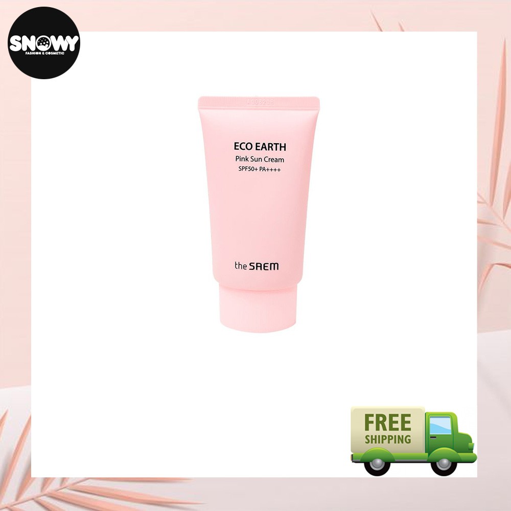 (CÓ BILL) Kem Chống Nắng The Saem hồng