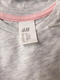 Áo dai tay bé gái h&m