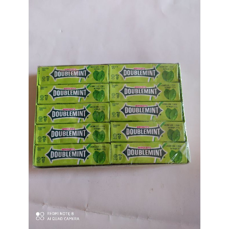 VỈ 20 THỎI KẸO GUM DOUBLEMINT BẠC HÀ