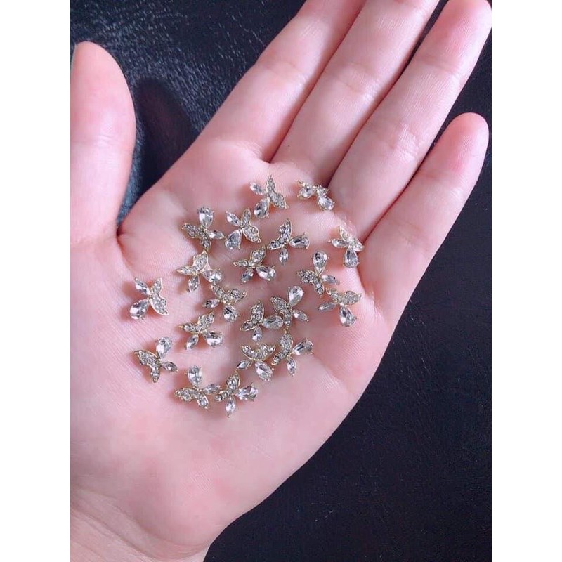 10 maubướm hottriend- cham bướm- cham dính đá- cham nail- phụ kiện nail