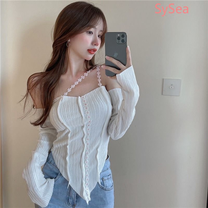 Áo Kiểu Trễ Vai Phong Cách Pháp Thời Trang Hè Cá Tính Cho Nữ