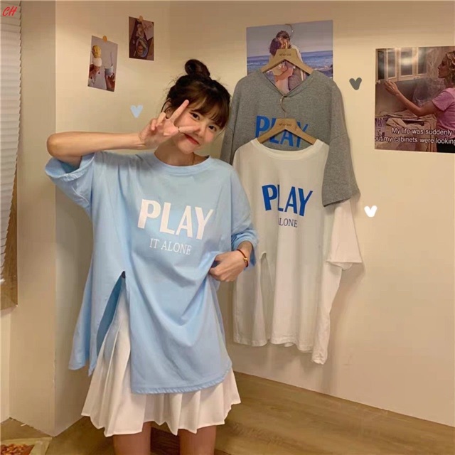 Áo Play xẻ hông Chất tixi COP978