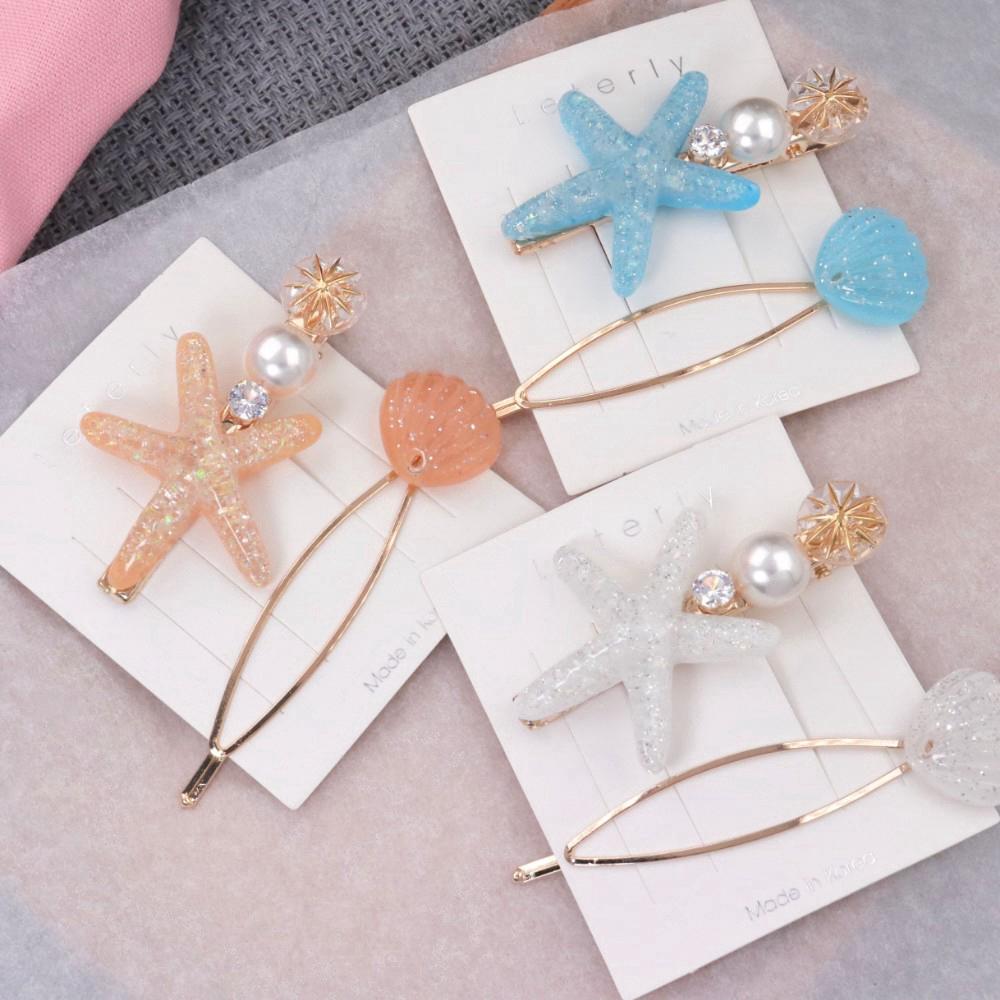 Pearl-shaped beaded hair clip