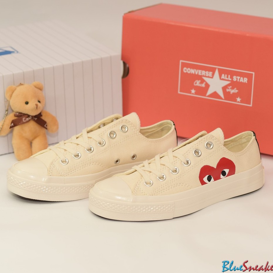 Giày Sneaker Nam Nữ Converse CDG White Low (fullbox+freeship)