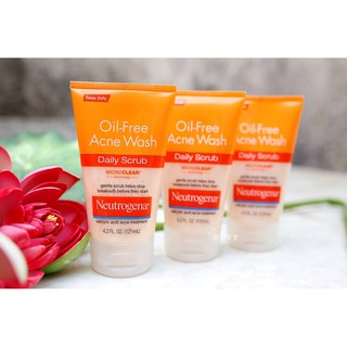 Sữa rửa mặt Neutrogena Oil Free Acne Wash Daily Scrub 125ml