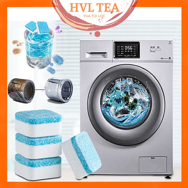 Viên tẩy vệ sinh lồng máy giặt, sủi sạch vi khuẩn, HVL TEA