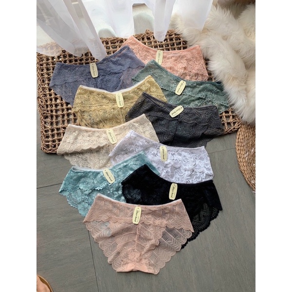 Quần Lót Nữ Ren Sexy thiết kế họa tiết ren xuyên thấu siêu gợi cảm quyến rũ