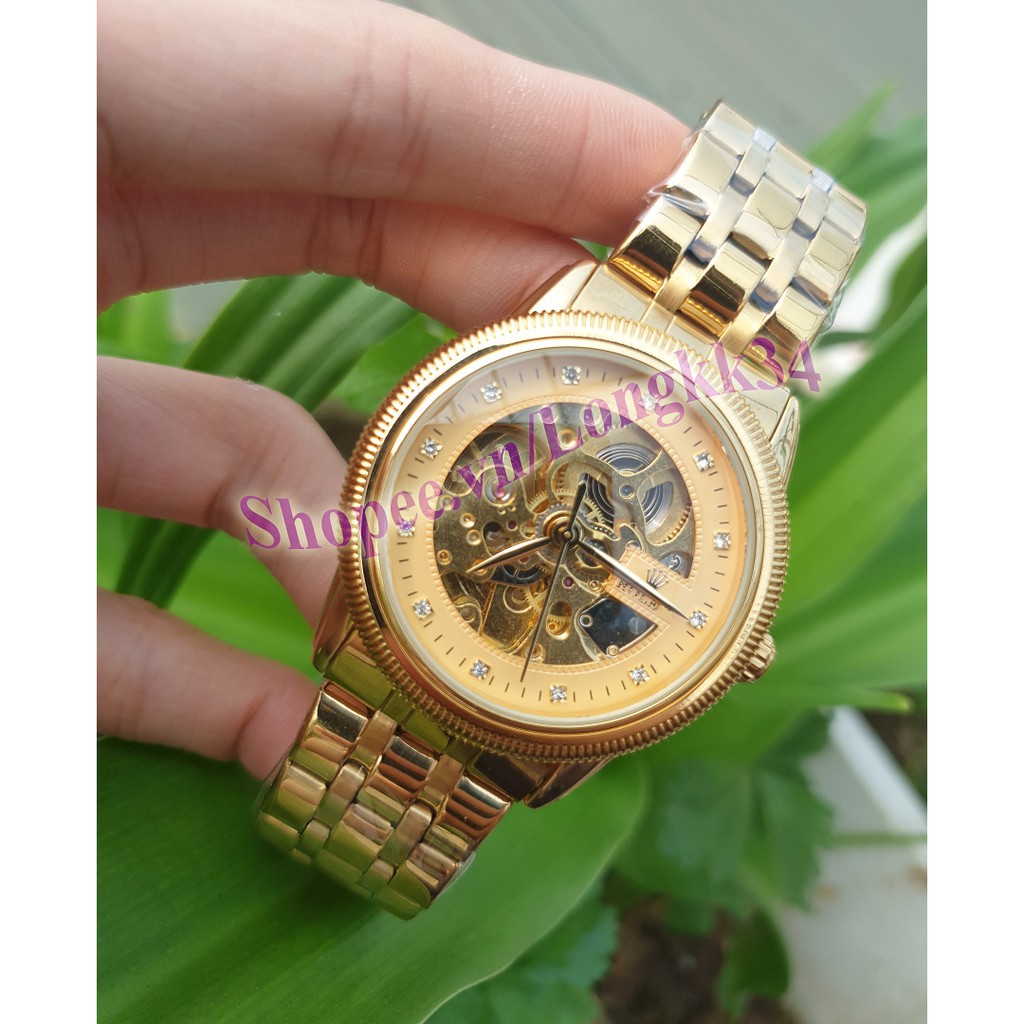 Đồng hồ Cơ AUTOMATIC nhãn hiệu Baishuns Mạ vàng cao cấp vô cùng sang trọng dành cho các quý ông