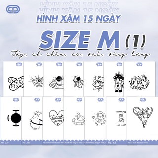 [SIZE M.1] Hình xăm dán [15 NGÀY] chống thấm nước SIZE M