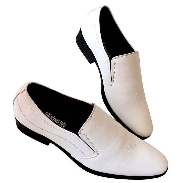 Giày tây nam màu trắng da bò cao cấp TH GT 225