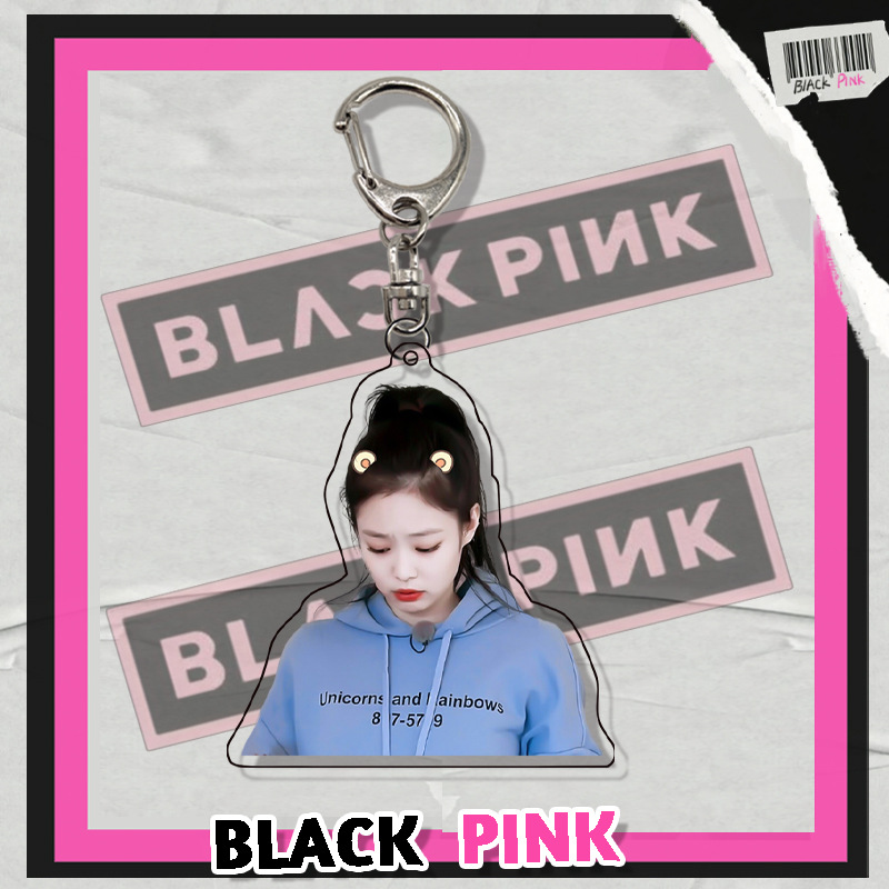 Móc khóa hai mặt bằng Acrylic hình nhóm nhạc BLACKPINK