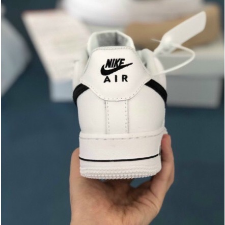 Giày AF1 Thể Thao Nam Nữ _Nike Trắng VệT Đen Air Force 1, White Back Dễ Phối Đồ Full Box Bill.2022