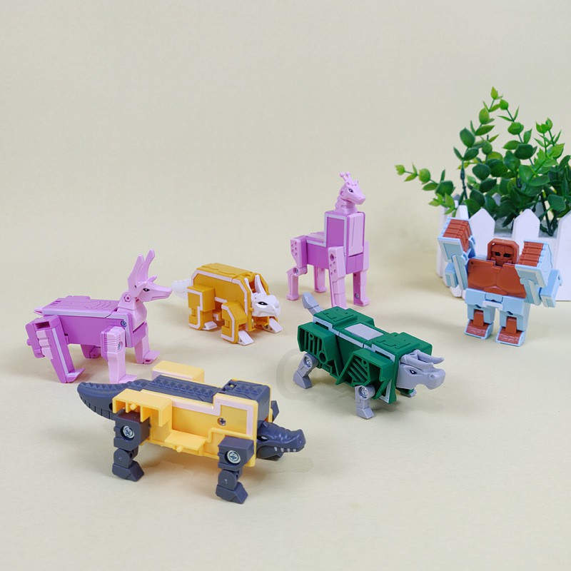 Số và chữ biến hình thông minh thành động vật và xếp thành ROBOT khổng lồ, lắp ghép lego xuất CHÂU ÂU