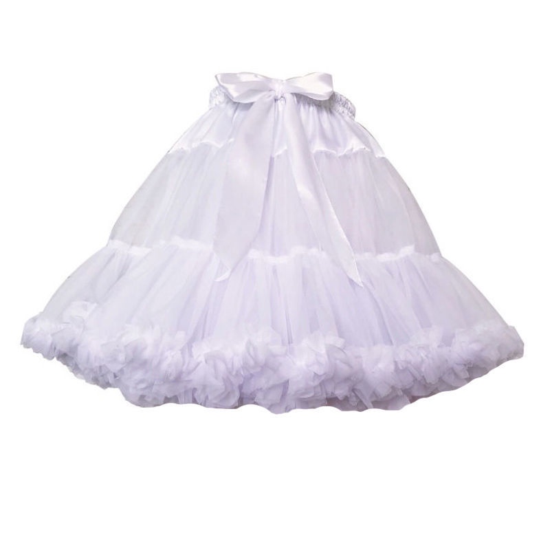 Chân Váy Xòe tutu Vải cotton Mềm Mại Không Xương Phối Lưới Màu Kẹo Ngọt Hỗ Trợ Hóa Trang Đám Mây lolita