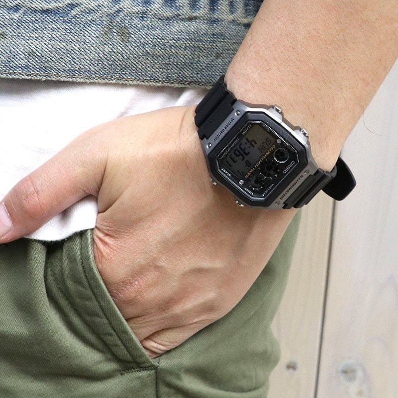 Đồng hồ nam dây nhựa Casio chính hãng Anh Khuê AE-1300WH-8AVDF