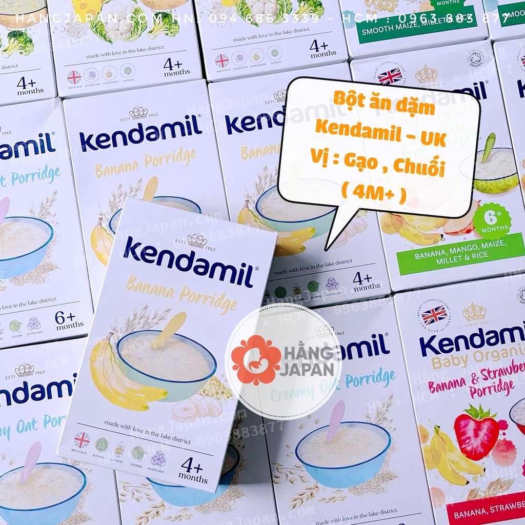 Bột ăn dặm Kendamil đủ vị cho bé từ 4 tháng trở lên hàng UK 150g