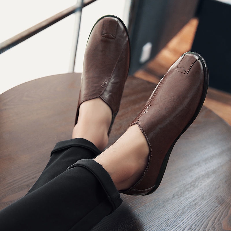 Giày Lười Da Thoáng Khí Đế Mềm Thời Trang Cho Nam