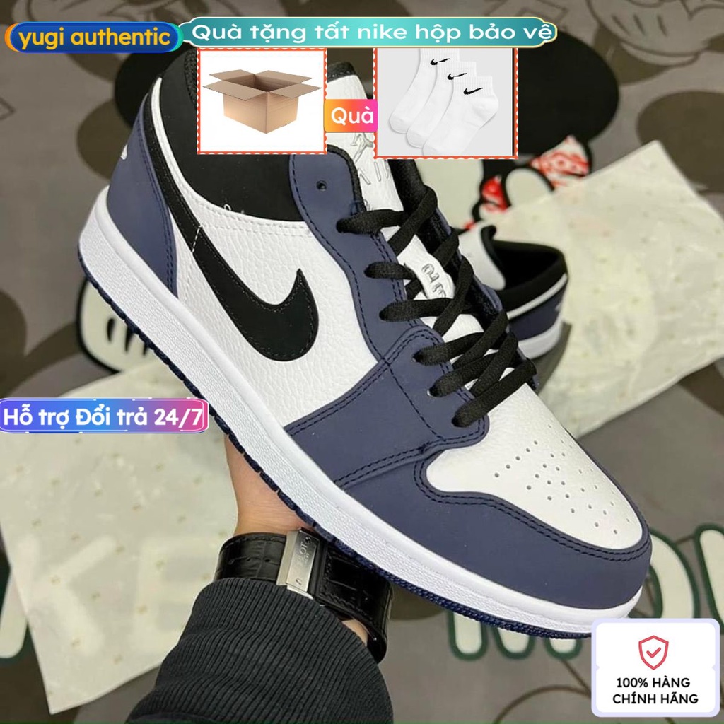 Giày thể thao nam nữ jordan 1 low xanh navy , Giày jd xanh than cổ thấp , Giày jd màu mới hottrend 2022-yugi19988