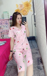 Pijama lụa gấm cao cấp(bộ lửng)