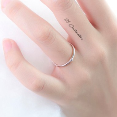 Nhẫn bạc 21 Centimeters Simple Diamond Trang sức bạc Tiệm bạc 21 Centimeters