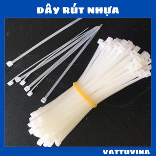 Dây rút nhựa - dây thít nhựa 3 x100mm 1 tấc (1 bịch) - Kim khi Vật tư Vina