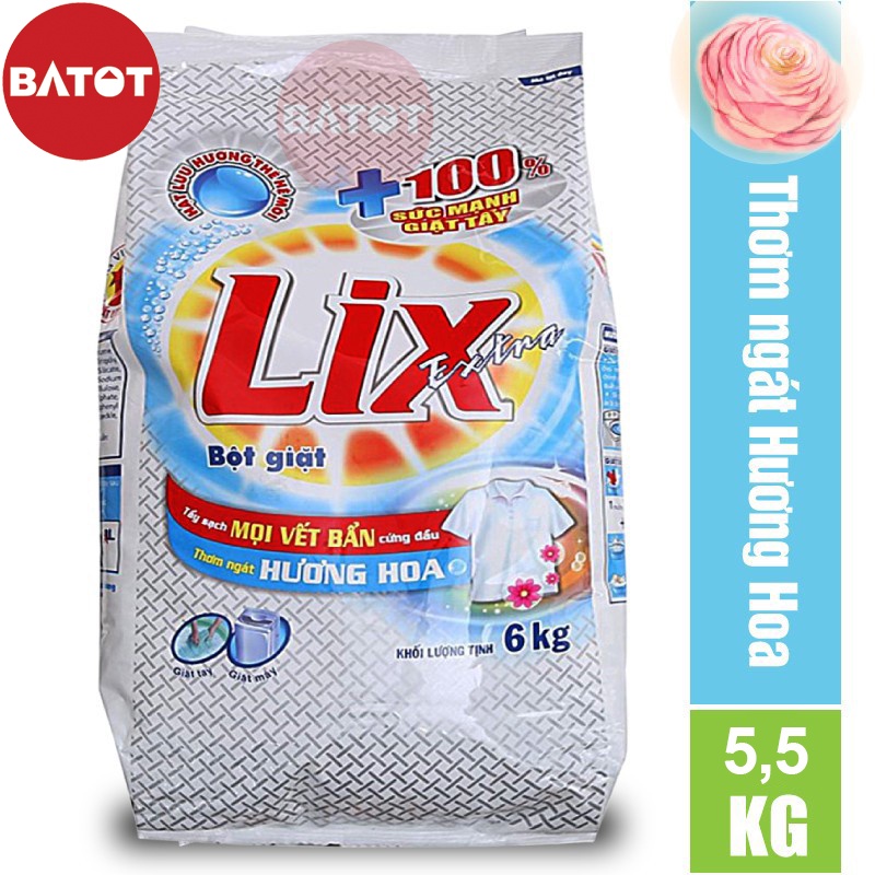 Bột giặt Lix Extra 5,5kg