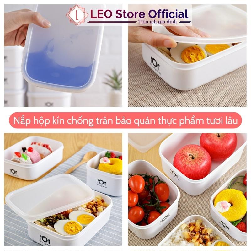 Hộp nhựa đựng thực phẩm trữ đông đồ ăn có nắp kín, hộp đựng thức ăn trong tủ lạnh kháng khuẩn an toàn sức khỏe