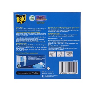 Nhang muỗi RAID diệt sạc muỗi-hàng mới
