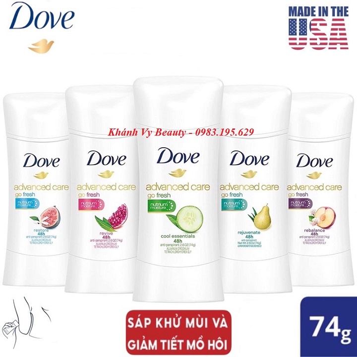 Lăn Ngăn Mùi Dove 74g