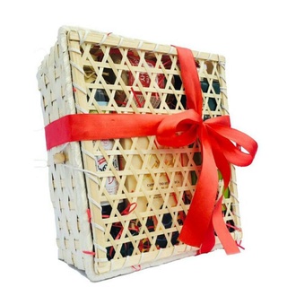 Mây tre đan- làn tre giỏ tre hộp tre đựng quà mã 0049 - tre vn