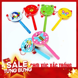 Combo 10 bộ đồ chơi xúc xắc trống cho bé, bằng gỗ