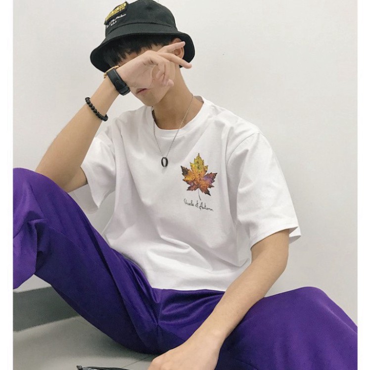 Áo Thun Tay Lỡ Form Rộng Lá Phong Siêu Hot🍁 Unisex nam nữ đều mặc được | BigBuy360 - bigbuy360.vn
