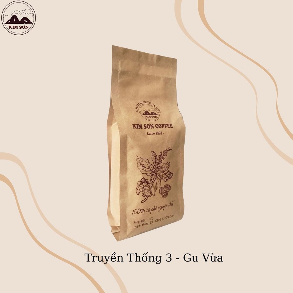 Cà phê rang củi Gu Vừa - KIM SƠN COFFEE - Thơm ngon tròn vị, có bơ phù hợp pha phin | BigBuy360 - bigbuy360.vn