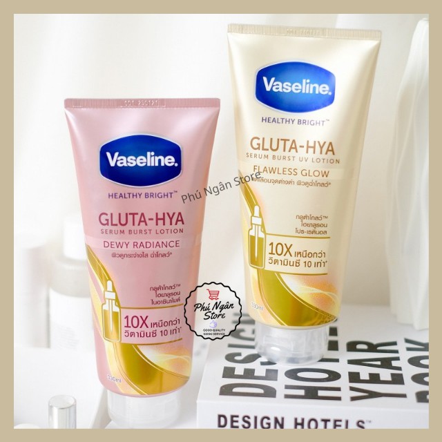 (Tuýp to-Hàng siêu thị Thái)Dưỡng thể Vaseline Healthy Bright Gluta HYA Serum Burst Lotion 10X Thái Lan | BigBuy360 - bigbuy360.vn